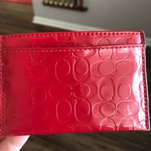 Coach Accessories - Red Coach card holder Coach Accessories - Red Coach card holder